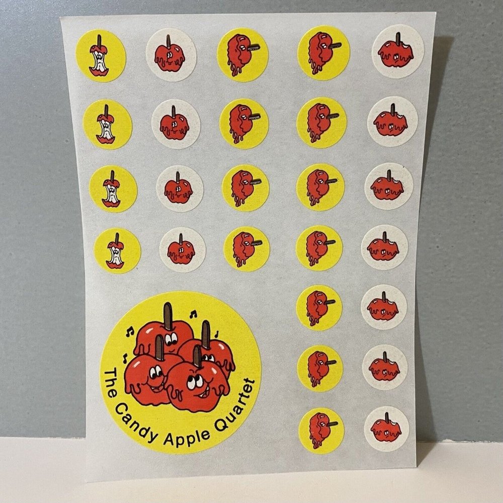 Vintage CTP Scratch ‘N Sniff Candy Apple Stickers - Glossy